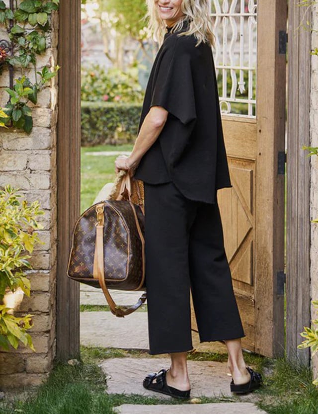 New women from the sleeves Batwing 3/4 Capelet wide leg pants ✨