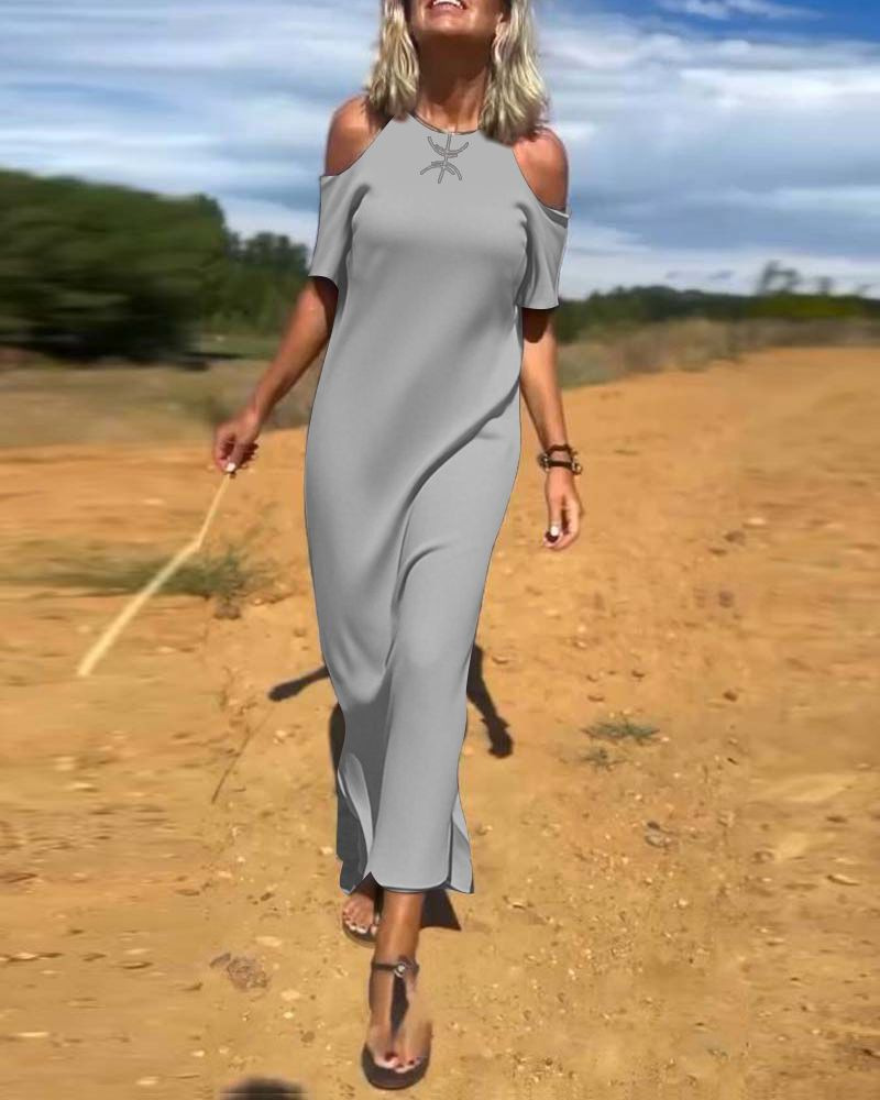 Nowa modna swobodna sukienka slim